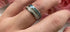 Men's 8mm Tungsten Blue Meteorite Inspired Inlay Comfort-Fit Wedding Band